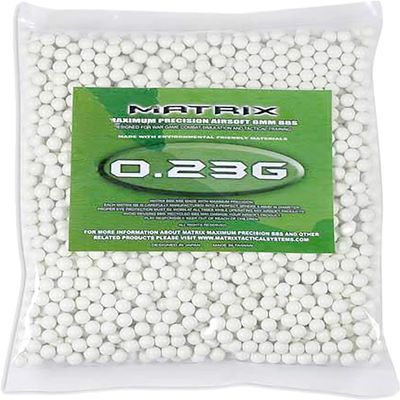 Evike Airsoft - Matrix Match Grade 6mm Airsoft BBS (Color: 0.23g / 2000 Rounds/White)