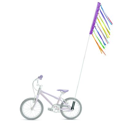 6 ft Bike Flag with Pole for Safety Purple Bicycle Safety Flag for Mobility Scooter Kayak Waterproof Reflective