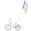 6 ft Bike Flag with Pole for Safety Purple Bicycle Safety Flag for Mobility Scooter Kayak Waterproof Reflective