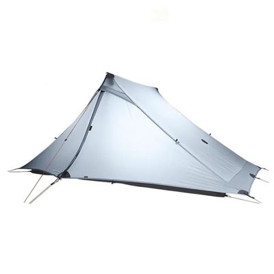 3FULGEAR Lanshan 2 Pro Tent 2 Person Ultralight Camping Tent, 3/4 Season Professional 20D Silnylon Rodless Tent for Camping, Climbing, Hiking (Grey 2 Pro, 3 Season)