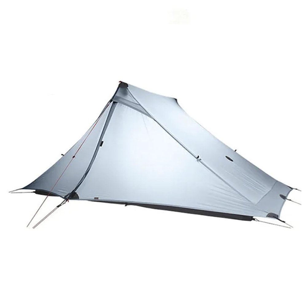 3FULGEAR Lanshan 2 Pro Tent 2 Person Ultralight Camping Tent, 3/4 Season Professional 20D Silnylon Rodless Tent for Camping, Climbing, Hiking (Grey 2 Pro, 3 Season)