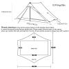 3FULGEAR Lanshan 2 Pro Tent 2 Person Ultralight Camping Tent, 3/4 Season Professional 20D Silnylon Rodless Tent for Camping, Climbing, Hiking (Grey 2 Pro, 3 Season) view 2