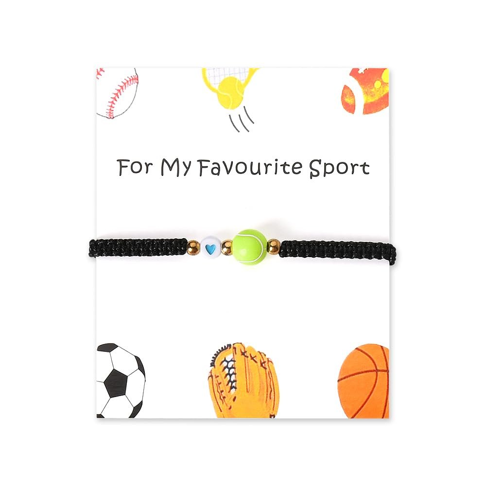 Tennis Gift Bracelets for Son Daughter Birthday Christmas Gifts for Best Friend Tennis Party Favors for Couples Anniversary Valentines Day Gifts for Women Men Sports Bracelet for Women Men