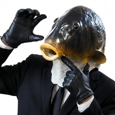 x-merry toy Realistic Animal Fish Mask -Halloween Costumes & Funny Full Head Latex Masks Cosplay Helmet Fish Face Costume Dress Party Props