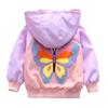 Vinmin Girls Hooded Jacket Butterfly Zip Coat Little Girls Jacket Lightweight Adorable Outerwear For Spring & Autumn (Pink) view 3