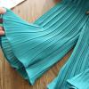 Baby and Little Girls Soft Cotton Flowy Wide Leg Ruffled Pants Solid Color loomers Summer Palazzo (Green, 6-7 Years) view 2
