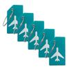 5Pack Silicone Luggage Tag with Name ID Card Perfect to Quickly Spot Luggage Suitcase by Ovener (Turquoise Green)