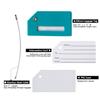 5Pack Silicone Luggage Tag with Name ID Card Perfect to Quickly Spot Luggage Suitcase by Ovener (Turquoise Green) view 2
