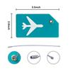 5Pack Silicone Luggage Tag with Name ID Card Perfect to Quickly Spot Luggage Suitcase by Ovener (Turquoise Green) view 3