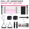 Pilates Bar Kit with Resistance Bands,Qicool Pilates Resistance Bands Exercise Fitness Equipment for Women & Men Home Gym Yoga,Multifunctional Pilates Bar Full Body Workout Equipment Pink view 4
