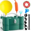 LooLaa Balloon Pump 3-in-1 Triple Inflating Ports Electric Air Pump for All Latex 260q Foil Mylar Balloons Inflation, Quick-Fill Inflator Deflator for Pool Floats Air Beds Inflatables-Green view 1