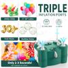 LooLaa Balloon Pump 3-in-1 Triple Inflating Ports Electric Air Pump for All Latex 260q Foil Mylar Balloons Inflation, Quick-Fill Inflator Deflator for Pool Floats Air Beds Inflatables-Green view 2