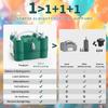 LooLaa Balloon Pump 3-in-1 Triple Inflating Ports Electric Air Pump for All Latex 260q Foil Mylar Balloons Inflation, Quick-Fill Inflator Deflator for Pool Floats Air Beds Inflatables-Green view 3