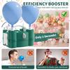 LooLaa Balloon Pump 3-in-1 Triple Inflating Ports Electric Air Pump for All Latex 260q Foil Mylar Balloons Inflation, Quick-Fill Inflator Deflator for Pool Floats Air Beds Inflatables-Green view 4