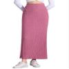 Allegra K Knit Long Pencil Skirts for Women's Bodycon Ribbed Sweater Maxi Skirt with Slit Small Pink view 1