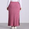 Allegra K Knit Long Pencil Skirts for Women's Bodycon Ribbed Sweater Maxi Skirt with Slit Small Pink view 2