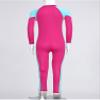 Hedmy Kids Swimsuit Full Body Sunsuits Youth Girl's One Piece Water Sportswear Long Sleeve Rush Guard Swimwear Hot Pink 9-10 Years view 4