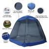 KingCamp Pop Up Screen Tent, Camping Tent for 4-6 Person 10' x 10' Portable Screen House Room with Detachable Sunshade for Camping, Garden & Backyard view 3