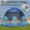 KingCamp Pop Up Screen Tent, Camping Tent for 4-6 Person 10' x 10' Portable Screen House Room with Detachable Sunshade for Camping, Garden & Backyard view 4