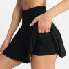midelxp Pleated Tennis Skirts for Women Stretchy Soft Lightweight Athletic Skirt Summer High Waisted Golf Skirts with Shorts Women Skirts Summer Skorts with Pockets Tummy Control Short Dresses view 4
