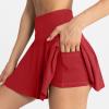 midelxp Tennis Skirts for Women with Shorts Stretchy Soft Lightweight Athletic Skirt Summer High Waisted Golf Skirts with Shorts Women Skirts Summer Skorts with Pockets Tummy Control Short Dresses view 4