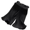 NineFit Basics Baby and Little Girls Soft Cotton Flowy Wide Leg Ruffled Pants Solid Color loomers Summer Palazzo (Black, 3-4 Years) view 1