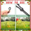 AUGSUN 27 Pieces Plastic Inflatable Stakes Set, Include Tent Stakes, Tethers Ropes and Hooks Heavy Duty Garden Yard Stakes for Halloween Christmas Outdoor Decorations (Yellow) view 4