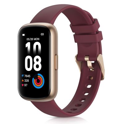 TIFOZEN Fitness Tracker with 24/7 Heart Rate, Blood Oxygen, Sleep Monitor, 3ATM Waterproof Fitness Watch/Smart Watch/Activity Tracker, Pedometer/Step Counter, Calorie Tracker for Women, Wine Red