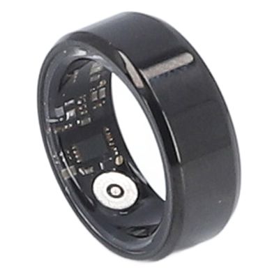 GOWENIC Smart Health Ring, IP68 BT Connection Pedometer Health Ring for Women Men, Rechargeable, iOS (Size 7 17.4mm / 0.7in ID)