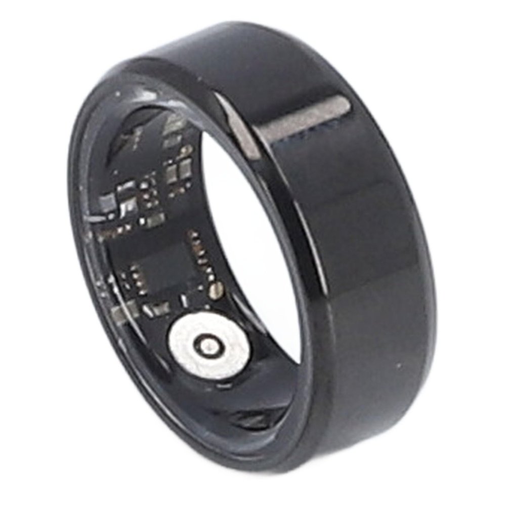 GOWENIC Smart Health Ring, IP68 BT Connection Pedometer Health Ring for Women Men, Rechargeable, iOS (Size 7 17.4mm / 0.7in ID)