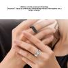 GOWENIC Smart Health Ring, IP68 BT Connection Pedometer Health Ring for Women Men, Rechargeable, iOS (Size 7 17.4mm / 0.7in ID) view 2