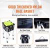 VEVOR Foldable Tennis Ball Hopper, Holds 180 Tennis Balls, Lightweight Aluminum Alloy Tennis Ball Basket Cart with Wheels, Removable Bag,Carry Bag, Portable Sports Teaching Cart for Tennis Player view 3