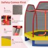 Giantex 7 Ft Trampoline for Kids, Max Load 220 Lbs, Heavy Duty Steel Frame Small Mini Toddler Trampoline, Great Gifts for Boys Girls, Outdoor Indoor Kids Trampolines with Net, for Age 3-8 view 2