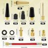 30pcs Bicycle Valve Adapter Set, Brass Tire Inflator Adapter Bike Tire Valve Adapter Inflation Devices and Accessories for Standard Pump or Air Compressor for Presta Schrader view 2