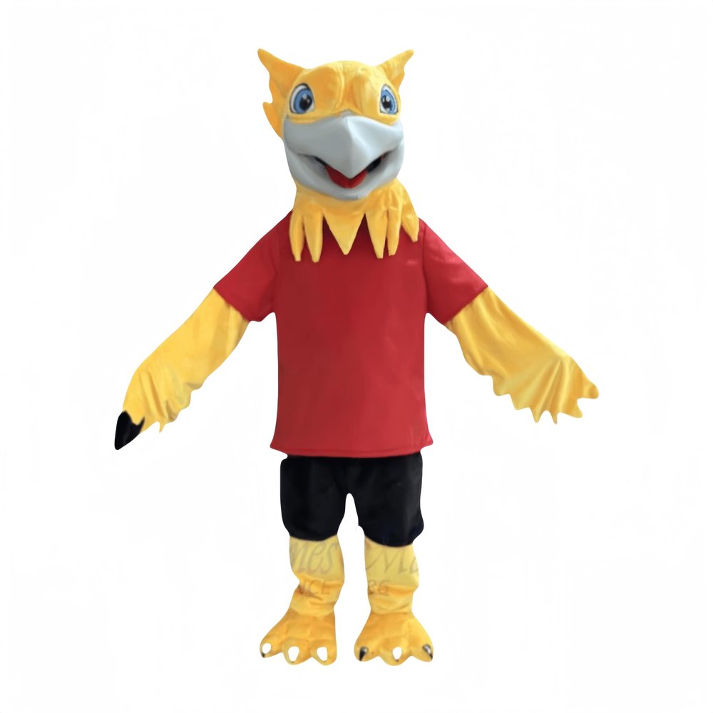 rushopn Yellow Gryphon Griffin Bird Mascot Costume for Events and Parties
