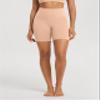 ODODOS Buttery Soft Lounge Yoga Shorts for Women 6" Inseam High Waist Non See Through Biker Shorts, Peach, Large view 2