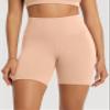 ODODOS Buttery Soft Lounge Yoga Shorts for Women 6" Inseam High Waist Non See Through Biker Shorts, Peach, Large view 3