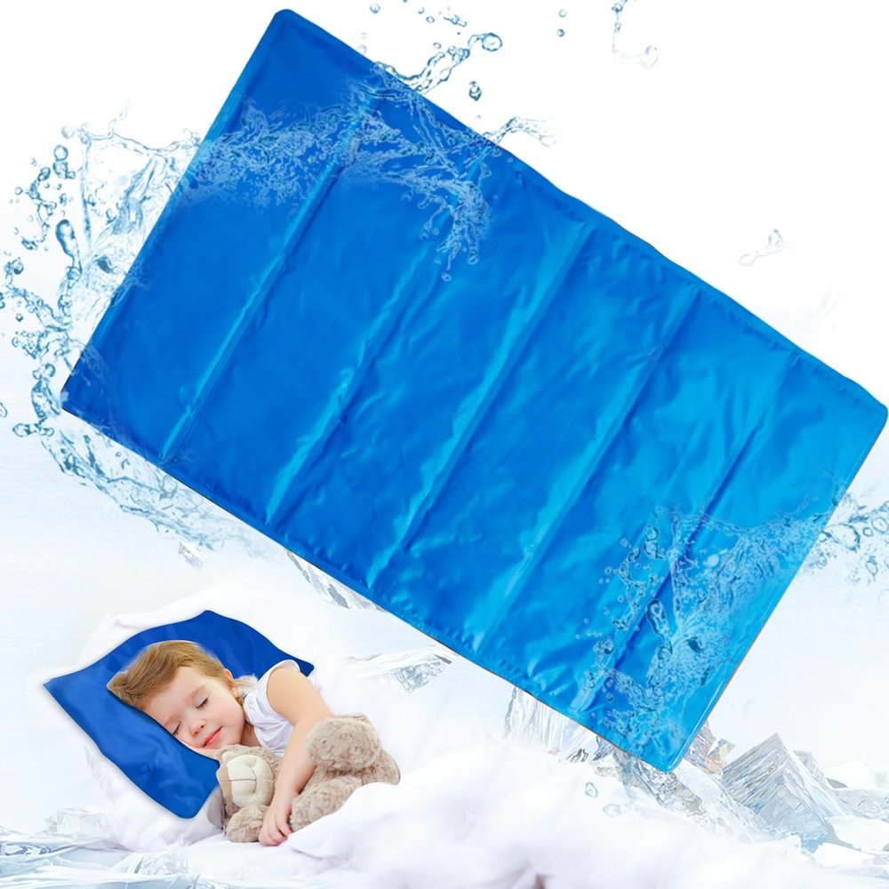 Ice Cooling Mat, Gel Cooling Cold Mat Pain Relief, Injuries Mesh Fabric Hot Cold Therapy Pack for Back, Shoulder, Knee (1935in)