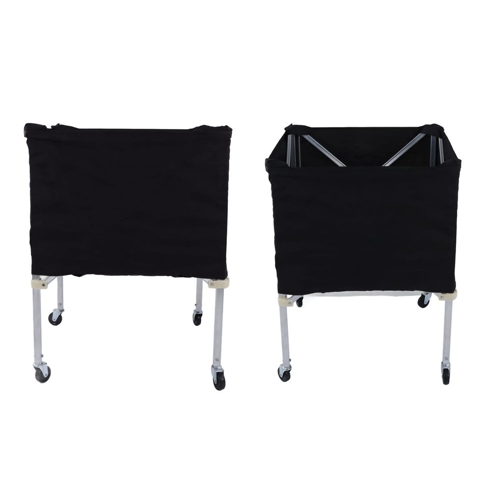 Foldable Ball Storage Cart, Wheeled Sports Organizer for Basketball Soccer Volleyball 8-Ball Capacity Portable