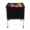 Foldable Ball Storage Cart, Wheeled Sports Organizer for Basketball Soccer Volleyball 8-Ball Capacity Portable view 2