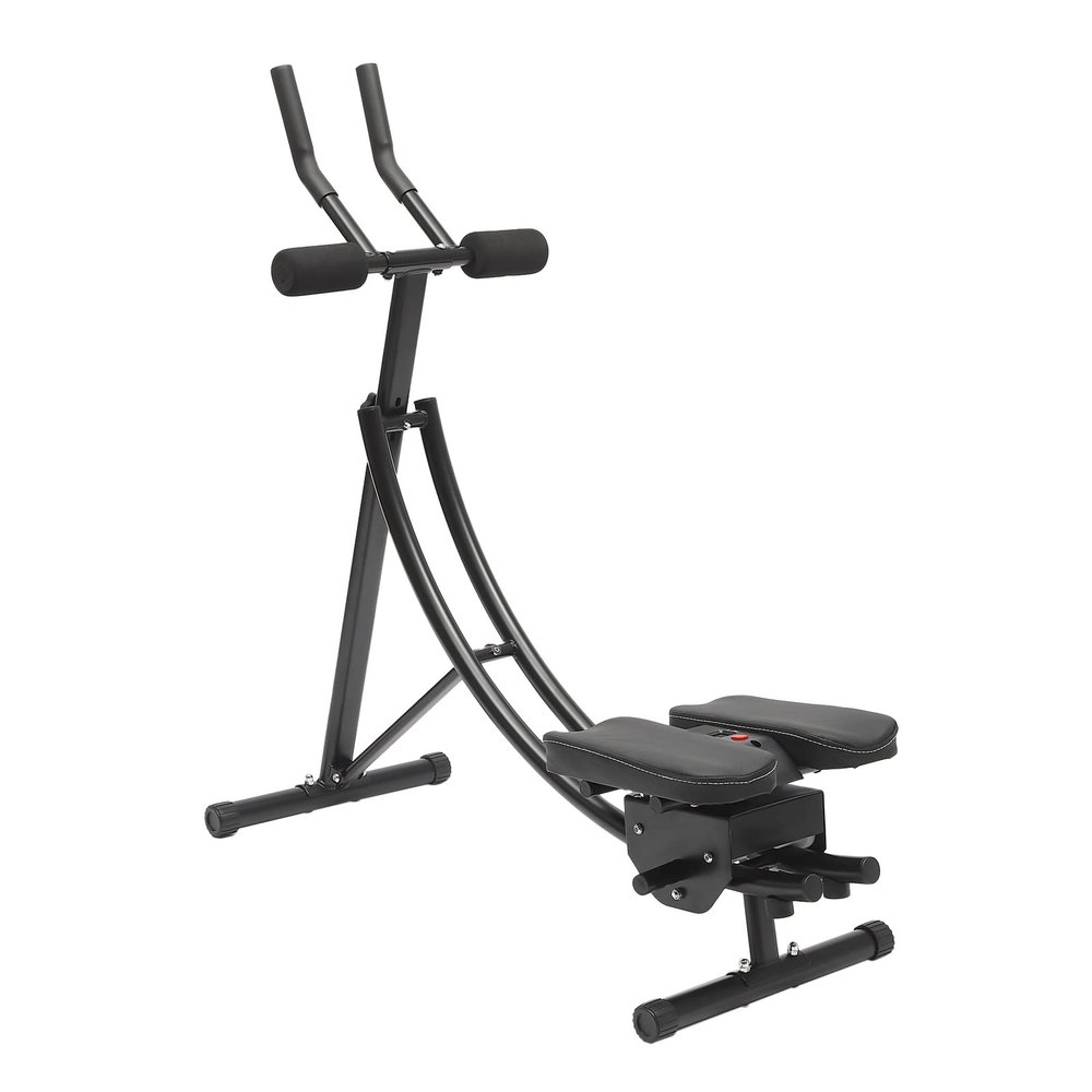 BuYouZaiLaa Ab Machine for Home Gym Abdominal Whole Body Workout Machine Fitness Waist Cruncher Core Toner Shaper with LED Monitor Core Strength Training Equipment, Black