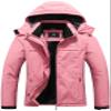 MOERDENG Women's Ski Jacket Warm Winter Coat Hooded Snowboarding Jackets Waterproof Mountain Windbreaker for Hiking Traval