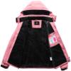 MOERDENG Women's Ski Jacket Warm Winter Coat Hooded Snowboarding Jackets Waterproof Mountain Windbreaker for Hiking Traval view 3