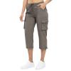 Cargo Capris for Women Summer Casual Drawstring Capris Pants with Pockets Plus Size Quick Dry Hiking Pants Baggy Capri Cargo Pants Elastic Waist Cropped Pants Outdoor Travel Pants for Camping Golf view 3