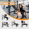 LSKSSNG Folding Olympic Weight Benches for Home Gym, Bench Press Rack with Squat Rack with Squat Rack, Adjustable Workout Benches for Dumbbell Exercise, Workout Bench for Home Gym Full-Body view 4