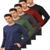 5 Pack Mens Long Sleeve Quick Dry Active Athletic T Shirt Running Gym Workout Tee Tops view 1
