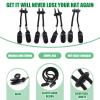 PEUTIER 5pcs Adjustable Black Hat Strap Clips, Elastic Chin Cord, Windproof, Anti-Lost, Fishing, Boating, Golf, Outdoor view 3
