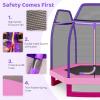 Giantex 7 Ft Trampoline for Kids, Max Load 220 Lbs, Heavy Duty Steel Frame Small Mini Toddler Trampoline, Great Gifts for Boys Girls, Outdoor Indoor Kids Trampolines with Net, for Age 3-8 view 2