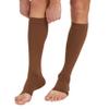 MGANG 20-30 mmHg Compression Stocking for Men and Women, Medical Compression Socks, Knee High Length, Open Toe, for DVT, Varicose Veins, Relief Shin Splints, Edema, Brown Large view 1
