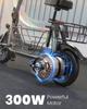 Gyroor Adults Electric Scooter with Large Middle Basket, 300W Motor 15.5 MPH 20 Mile Distance, Foldable E-Scooter with seat for Pets & Cargo, C1S-4JK view 2